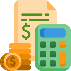 icon showing a calculator